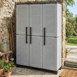 Armadio da esterno salvaspazio grigio chiaro e nero 102x169h cm - Aruro