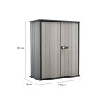 Armadio da terrazzo grigio 140x170h cm - Digby