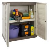 Armadio esterno 2 ante beige e marrone 70x85h cm - Acira
