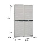 Armadio esterno 2 ante grigio chiaro 100x172h cm - Achae