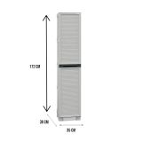 Armadio esterno 2 ante grigio chiaro 35x172h cm - Allain