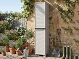 Armadio esterno 2 ante grigio chiaro 35x172h cm - Allain