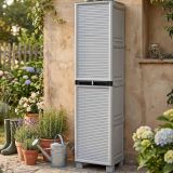 Armadio esterno 2 ante grigio chiaro 50x172h cm - Allain