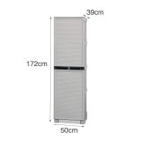 Armadio esterno 2 ante grigio chiaro 50x172h cm - Allain