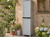 Armadio esterno 2 ante grigio chiaro 50x172h cm - Allain