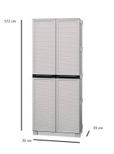 Armadio esterno 2 ante grigio chiaro 70x172h cm - Allain