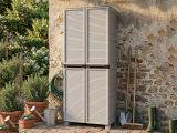 Armadio esterno 2 ante grigio chiaro 70x172h cm - Allain