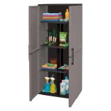 Armadio esterno 2 ante grigio e nero 68x163h cm - Arabel