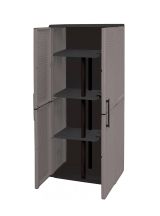 Armadio esterno 2 ante grigio e nero 68x163h cm - Arabel