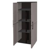 Armadio esterno 2 ante grigio e nero 68x163h cm - Arabel