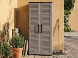 Armadio esterno 2 ante grigio e nero 68x163h cm - Arabel