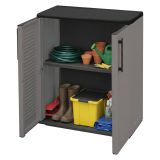 Armadio esterno 2 ante grigio e nero 68x84h cm - Arisa