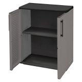 Armadio esterno 2 ante grigio e nero 68x84h cm - Arisa