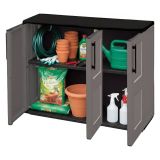 Armadio esterno 3 ante grigio e nero 102x84h cm - Aranka