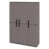 Armadio esterno classico 3 ante grigio e nero 102x163h cm - Amordel