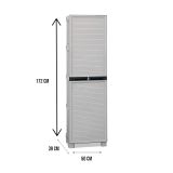 Armadio esterno grigio chiaro e nero 50x172h cm - Gervasia