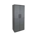 Armadio esterno ripiani regolabili grigio e nero 68x163h cm - Arabel