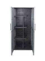 Armadio esterno ripiani regolabili grigio e nero 68x163h cm - Arabel