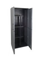 Armadio esterno ripiani regolabili grigio e nero 68x163h cm - Arabel