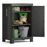 Armadio giardino 2 ante nero 65x97h cm - Terrebonne