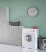 Armadio grigio e bianco 2 ante 80x92h cm - Argento