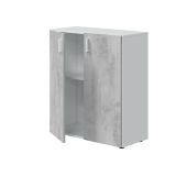 Armadio grigio e bianco 2 ante 80x92h cm - Argento