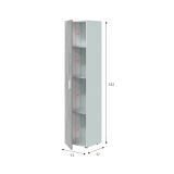Armadio grigio e bianco slim 41x182h cm - Avlis
