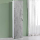 Armadio grigio e bianco slim 41x182h cm - Avlis