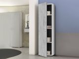Armadio grigio e bianco slim 41x182h cm - Avlis