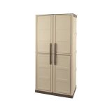Armadio in plastica 2 ante beige e marrone 70x165h cm - Ipno