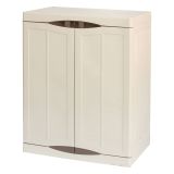 Armadio in plastica 2 ante beige e marrone 70x91h cm - Acira