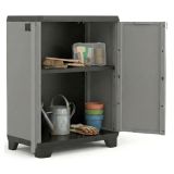 Armadio in plastica 2 ante grigio 68x90h cm - Cochrane