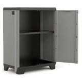 Armadio in plastica 2 ante grigio 68x90h cm - Cochrane