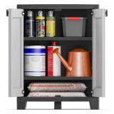 Armadio in plastica 2 ante grigio 80x100h cm - Oshawa