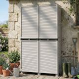 Armadio in plastica 2 ante grigio chiaro 100x172h cm - Allain