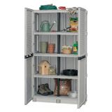 Armadio in plastica 2 ante grigio chiaro 100x172h cm - Allain