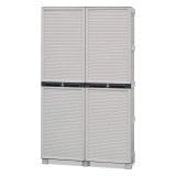 Armadio in plastica 2 ante grigio chiaro 100x172h cm - Allain