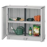 Armadio in plastica 2 ante grigio chiaro 100x92h cm - Arlinda