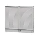 Armadio in plastica 2 ante grigio chiaro 100x92h cm - Arlinda