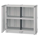 Armadio in plastica 2 ante grigio chiaro 100x92h cm - Arlinda