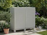 Armadio in plastica 2 ante grigio chiaro 100x92h cm - Arlinda