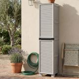 Armadio in plastica 2 ante grigio chiaro 35x172h cm - Achae