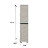 Armadio in plastica 2 ante grigio chiaro 35x172h cm - Achae