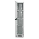Armadio in plastica 2 ante grigio chiaro 35x172h cm - Achae