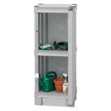 Armadio in plastica 2 ante grigio chiaro 35x92h cm - Arlinda