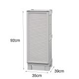 Armadio in plastica 2 ante grigio chiaro 35x92h cm - Arlinda