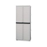 Armadio in plastica 2 ante grigio chiaro 70x172h cm - Achae
