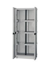 Armadio in plastica 2 ante grigio chiaro 70x172h cm - Achae