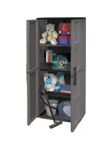 Armadio in plastica 2 ante grigio e nero 68x163h cm - Akina