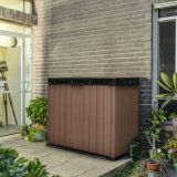 Armadio in plastica 2 ante marrone 140x120h cm - Napanee